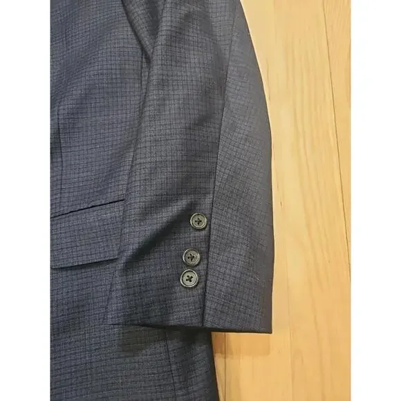 Hart Schaffner Marx Suit Mens 43R 38x29 Blue 2 Piece Navy